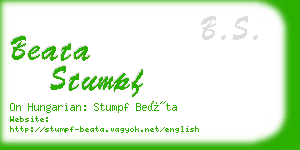 beata stumpf business card